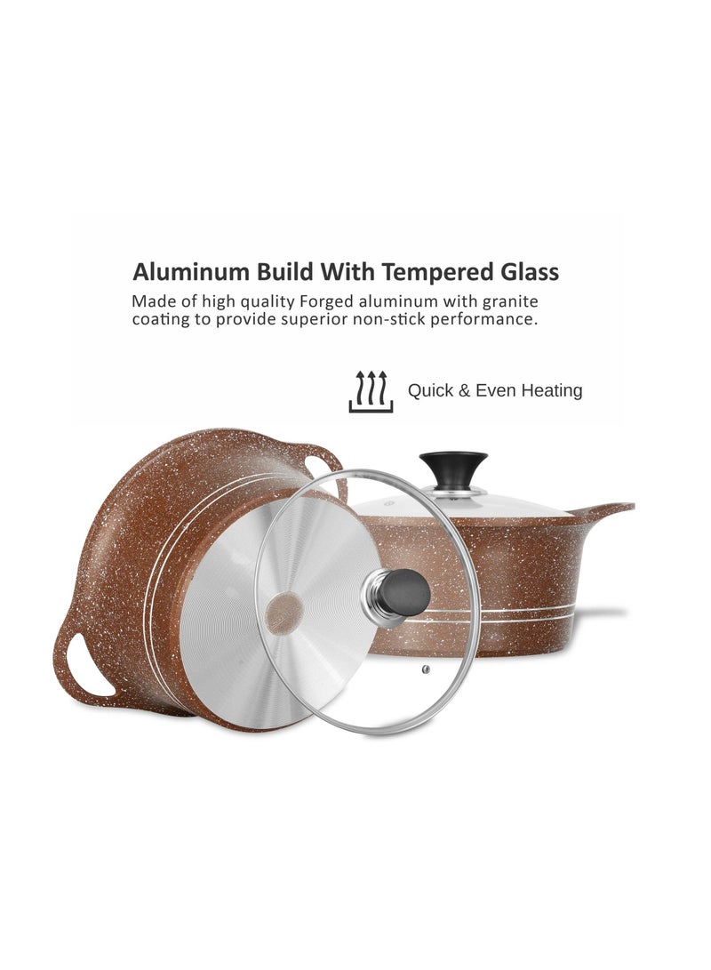 SONEX 20pcs Eden Plus Aluminum Non Stick Cookware Set Pots and Pans Marble Coating - Image 4