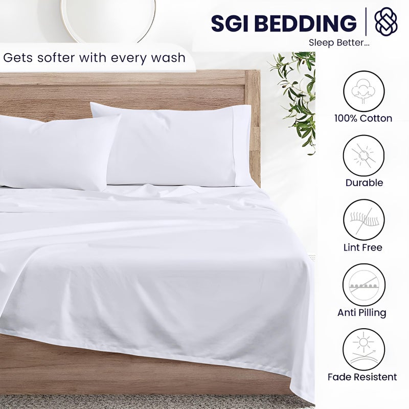 SGI bedding RV King Sheets Luxury Soft 100% Egyptian Cotton - Sheet Set for RV King 72x80 Mattress Silver Gray Solid 600 Thread Count Deep Pocket - Image 4