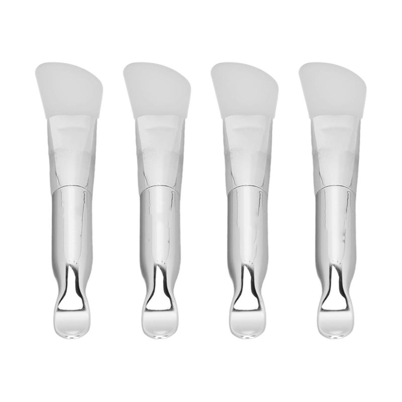 4pcs Face Mask Brushes Set Double Ended Silicone Aluminum Handle Cosmetic Beauty Tool - Image 2