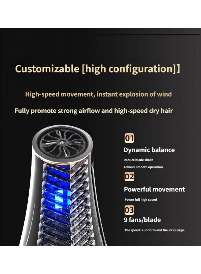 6-in-1 Ionic Hair Dryer 2200W, Salon Professional Blow Dryer with AC Motor, 2 Speed & 3 Heat Settings, Includes Diffuser, Nozzle, Concentrator Comb for Curly and Straight Hair, Fast Drying - Image 5