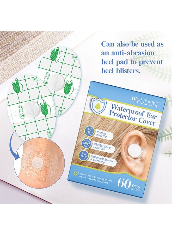 سيفودون غطاء واقي الأذن المقاوم للماء - واقيات الأذن دش السباحة مع سدادات الأذن للأطفال أغطية الأذن لحديثي الولادة القابل للتصرف لركوب الأمواج بالدش الغطس والرياضات المائية الأخرى 60 قطعة - Image 3