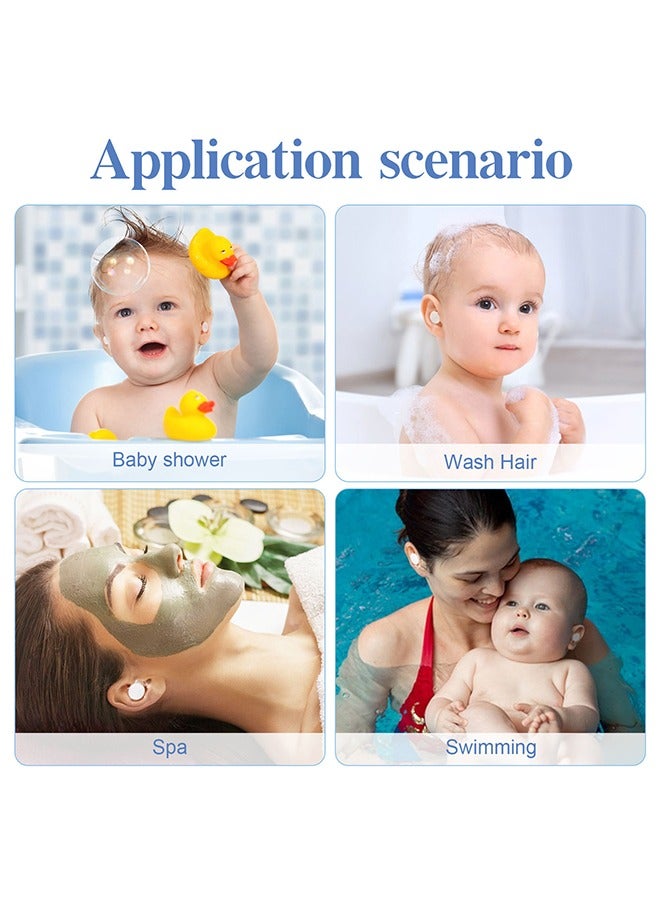 سيفودون غطاء واقي الأذن المقاوم للماء - واقيات الأذن دش السباحة مع سدادات الأذن للأطفال أغطية الأذن لحديثي الولادة القابل للتصرف لركوب الأمواج بالدش الغطس والرياضات المائية الأخرى 60 قطعة - Image 4
