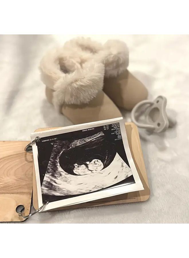 Ultrasound Photo Album Baby Blueprint Keepsake Book With Heartfelt Message Perfect Mother's Day And First Photo Gift For New Moms Contemporary Design No Power Needed Baby Gift Style A - Image 4