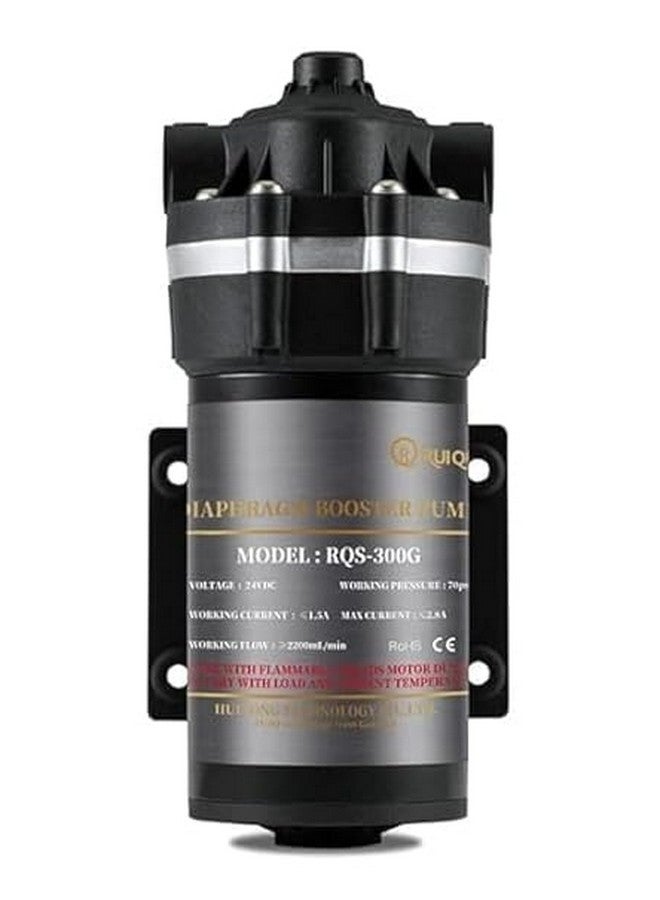 RUIQUAN RO Booster Pump 300 GPD - High-Performance, Low Noise, Copper Winding | Universal Compatibility with All RO Water Purifiers | 2 Connectors Included - Image 1