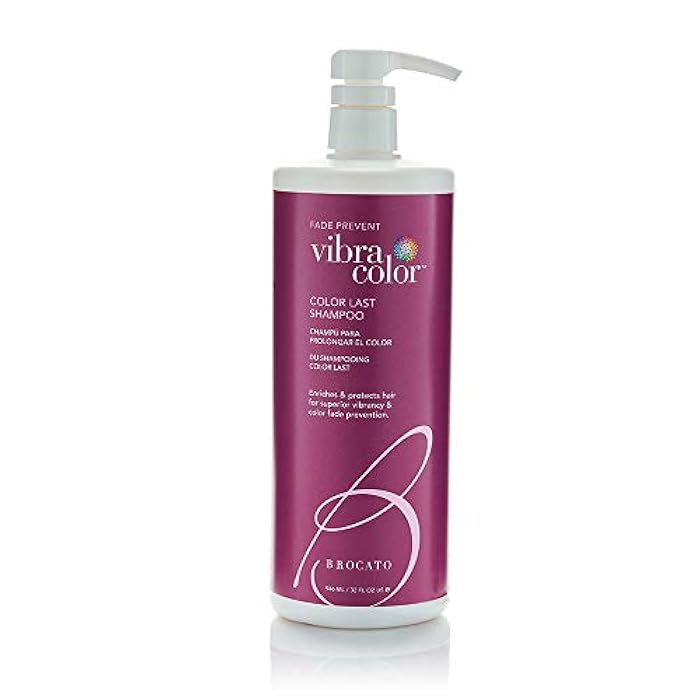 Brocato Vibracolor Color Last Shampoo, 32 Oz. | Fade Preventing, Enriches & Protects Hair For Superior Vibrancy, Health, & Color Fade Prevention | Protects Hair Color, Adds Moisture & Hydration - Image 1