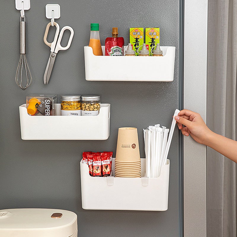صندوق تخزين مغناطيسي للثلاجة - رف تخزين جانبي خارجي للباب المدخل - صندوق تخزين مثبت على الحائط بالمغناطيس - Image 2