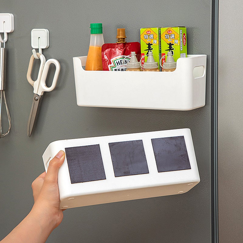 صندوق تخزين مغناطيسي للثلاجة - رف تخزين جانبي خارجي للباب المدخل - صندوق تخزين مثبت على الحائط بالمغناطيس - Image 5