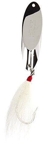 acme Kastmaster Lure with Bucktail Teaser and Single Hook, Chrome, 2 Oz - Image 4