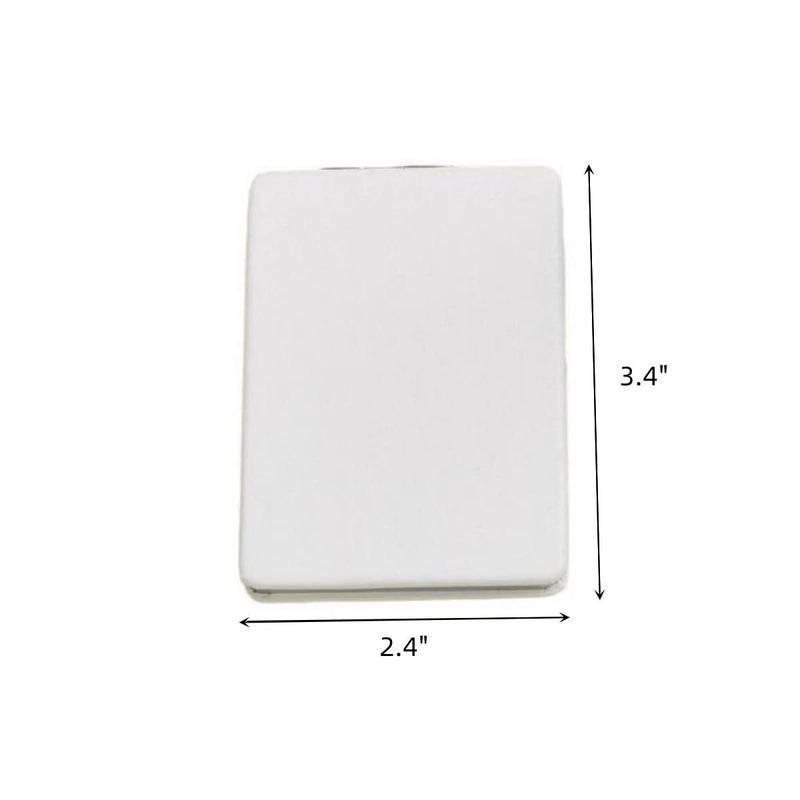 BIMIGET BIMIGET Compact Mirror for Men  Women and Girls  Black Travel Makeup Mirrors for Handbag and Pocket  Portable Double-Sided Mirror with Distortion Free (White) - Image 3