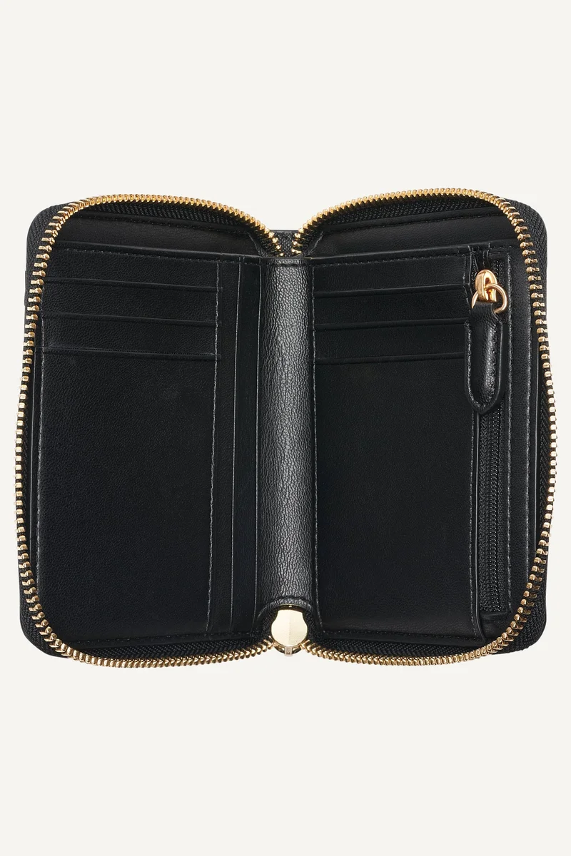 DKNY BLACK/GOLD Avril Small Zip Around for Women | Best Price UAE