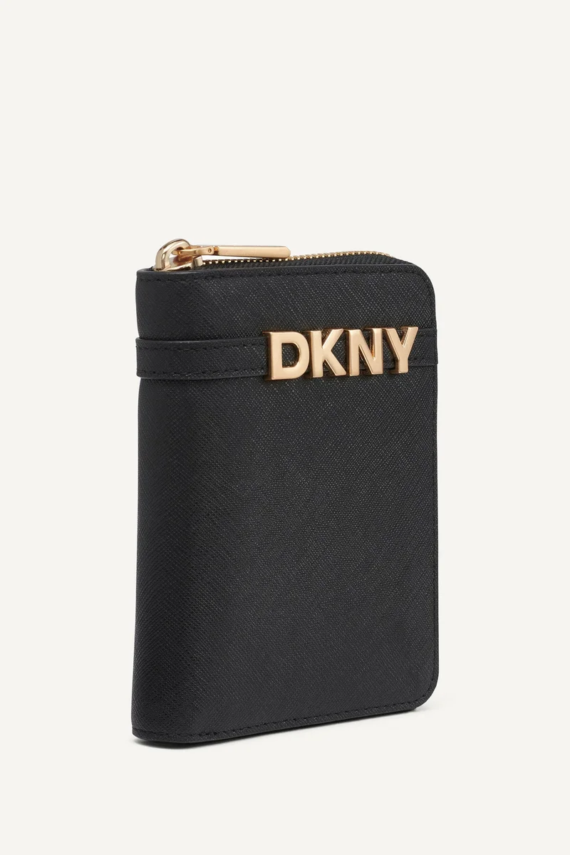 DKNY BLACK/GOLD Avril Small Zip Around for Women | Best Price UAE
