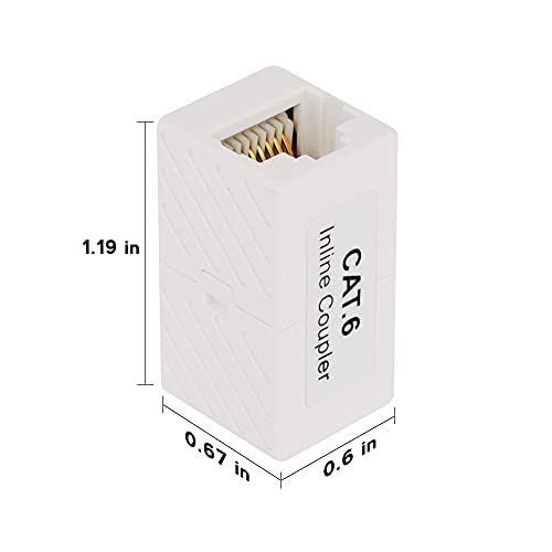 iwillink RJ45 Coupler Ethernet Connector, Female to Female RJ45 Connector for Cat7 Cat6 Cat5e Cat5 Ethernet Cable, Extender Adapter, 10 Pack, White - Image 3