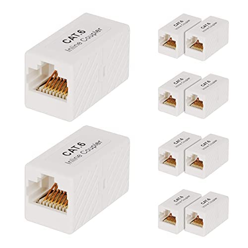 iwillink RJ45 Coupler Ethernet Connector, Female to Female RJ45 Connector for Cat7 Cat6 Cat5e Cat5 Ethernet Cable, Extender Adapter, 10 Pack, White - Image 2
