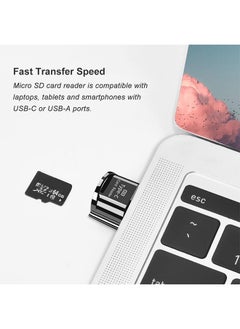 HY Type C Micro SD Card Reader, USB C TF Card Reader, USB C to TF Memory Card Reader with USB C to USB Adapter Compatible with MacBook, Laptops, Android Phones and More  - Image 3