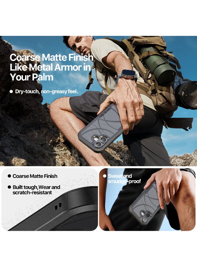 دوكس دوتشيز جراب مغناطيسي لهاتف ايفون 17 من سلسلة شليد للحماية من السقوط حتى ارتفاع 10 أقدام مصنوع من مادة البولي يوريثين الحراري + غطاء هاتف من مادة تيبي يو  - Rhythm Pattern - Image 5