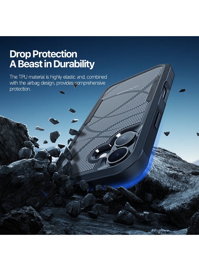 دوكس دوتشيز جراب مغناطيسي لهاتف ايفون 17 من سلسلة شليد للحماية من السقوط حتى ارتفاع 10 أقدام مصنوع من مادة البولي يوريثين الحراري + غطاء هاتف من مادة تيبي يو  - Rhythm Pattern - Image 4