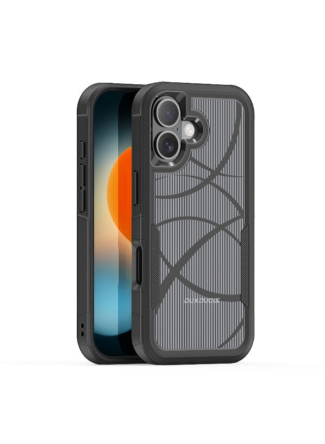 دوكس دوتشيز جراب مغناطيسي لهاتف ايفون 17 من سلسلة شليد للحماية من السقوط حتى ارتفاع 10 أقدام مصنوع من مادة البولي يوريثين الحراري + غطاء هاتف من مادة تيبي يو  - Rhythm Pattern - Image 1