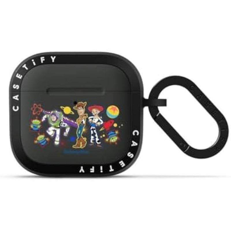 Casetify Bounce AirPods 4 Case with Ring 【Toy Story Colab】 - Toy Story Stickermania - Matte Charcoal - Image 1