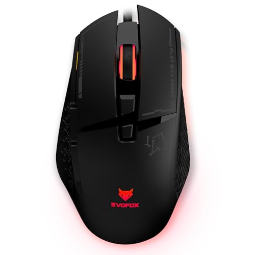 EvoFox Phantom 2 Programmable Gaming Mouse, 8 Programmable Buttons | High Performance 1000Hz Polling Rate | Ultra-Responsive 7000 FPS | 12800 DPI | RGB Lights with Music sync Mode, Windows Software - Image 1