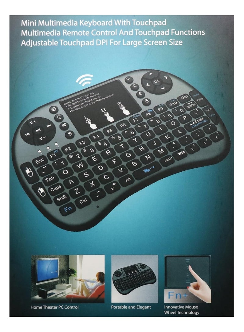 Keyboard with Slim Multi-Device Wireless, Wireless Illuminated Keyboard, Upgrade Bluetooth Keyboard with Touchpad, Backlit Portable Wireless Keyboard, Advanced Wireless Illuminated Keyboard