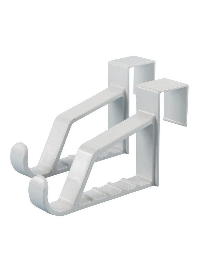 HANGERWORLD 2 Pack Over The Door Hooks for Hangers - Extra Strong White Plastic Over Door Hook for Hanging Clothes, Towels, Robes, Hats, Bags and More - Image 1