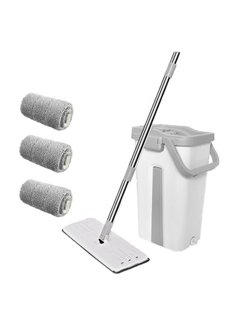 Dreamons Link Microfiber Flat Mop With Bucket, Cleaning Squeeze Hand Free Floor - Image 1