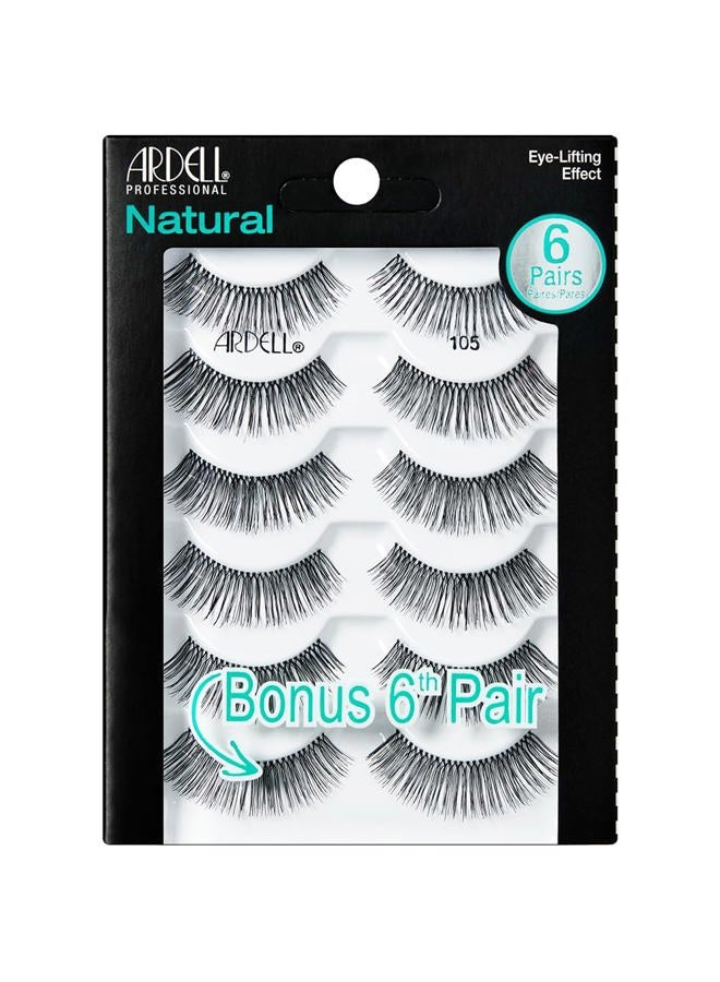 ARDELL Natural 105 Black - 6 Pairs pack - Image 1