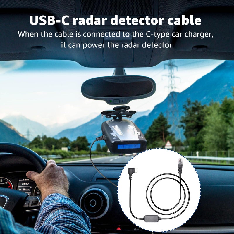 Hodeoo Upgraded USB-C to RJ11 Power Cord, 3.3Ft Length, Compatible with Escort MAX360 MAX 360c, IX, IXc, 9500 IX,Uniden R1 R3 R7, Beltronics, Cobra, Radenso XP etc. - Image 5