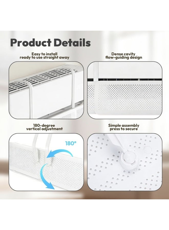 أرابايت موجه هواء مكيف الهواء، موجه هواء قابل للتعديل لمكيفات الهواء من النوع المنفصل، يمنع تدفق الهواء المباشر من مكيف الهواء، مناسب للاستخدام المنزلي والمكتبي، موجه هواء مكيف الهواء قابل للسحب. - Image 2