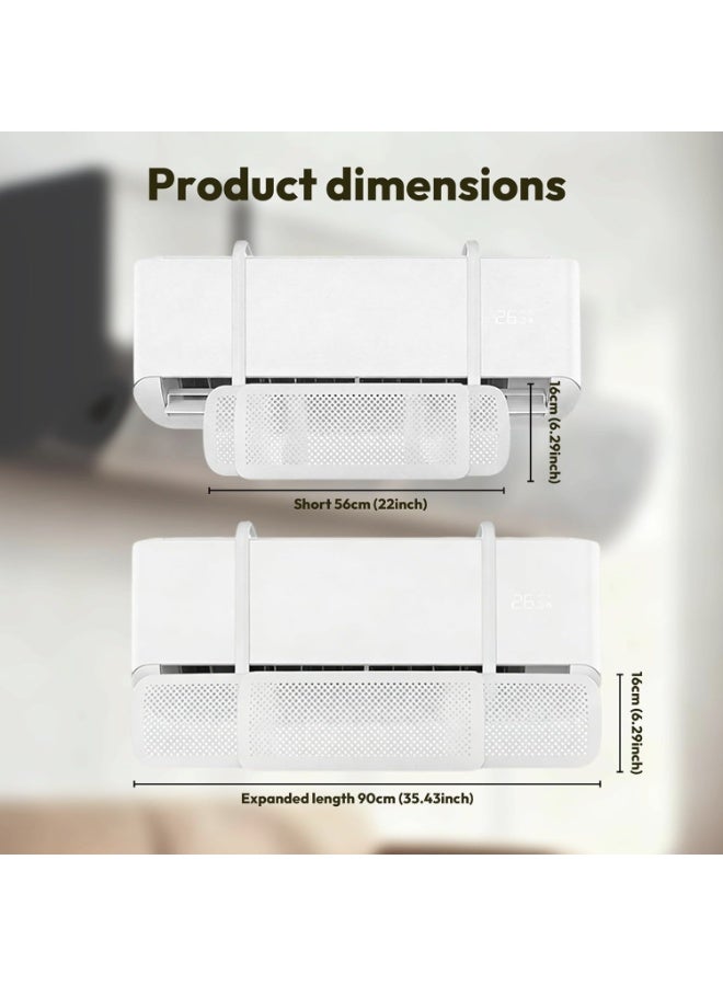 أرابايت موجه هواء مكيف الهواء، موجه هواء قابل للتعديل لمكيفات الهواء من النوع المنفصل، يمنع تدفق الهواء المباشر من مكيف الهواء، مناسب للاستخدام المنزلي والمكتبي، موجه هواء مكيف الهواء قابل للسحب. - Image 3