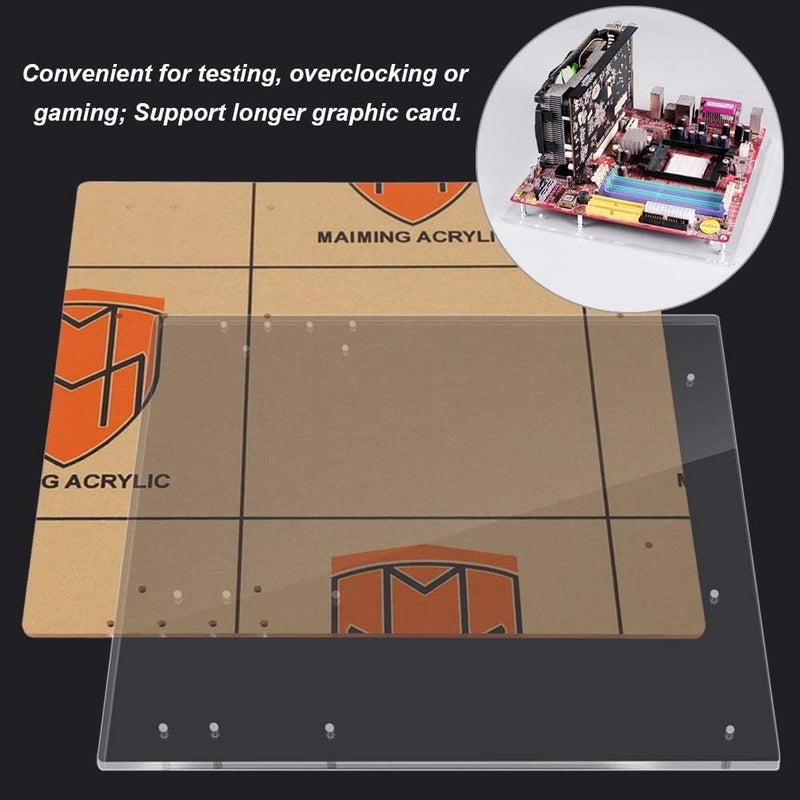 Yoidesu Open Air Computer Case for M-ATX Motherboard, Acrylic Transparent Frame, DIY Base Stand - Image 3