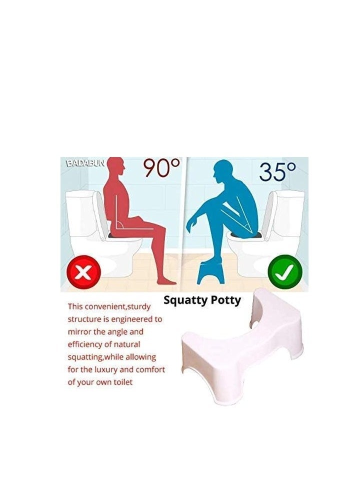 JAJEEK مرحاض غربي محمول من البلاستيك - أداة تدريب على استخدام المرحاض مريحة ودائمة للأطفال والبالغين، مصنوعة في الهند، سهلة الاستخدام، بيضاء - Image 4