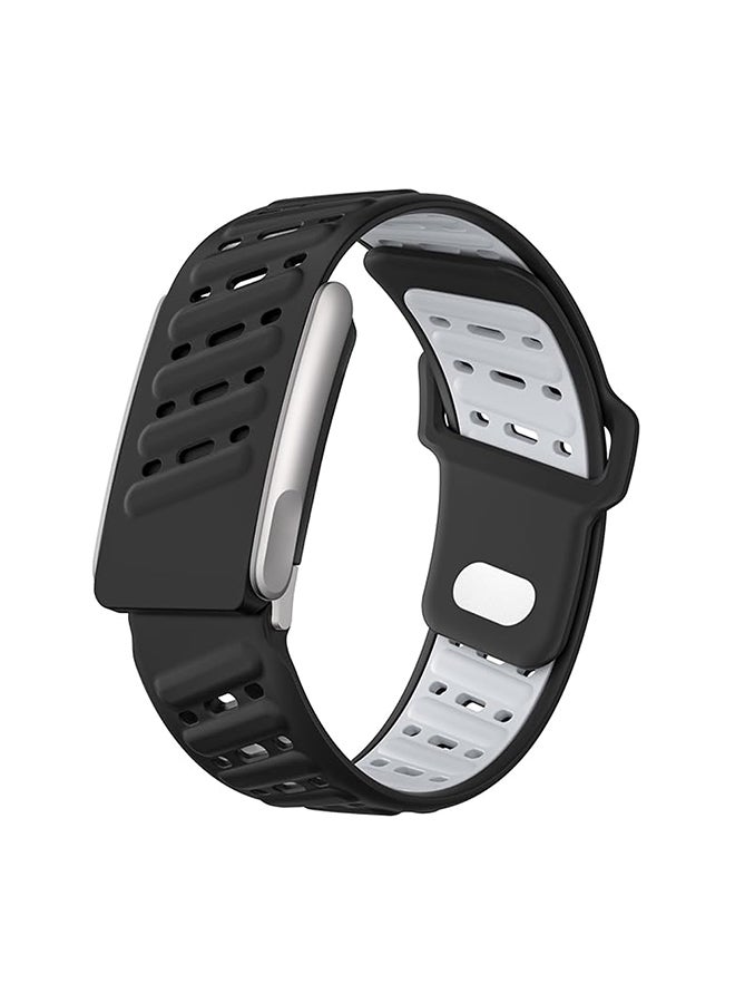 O Ozone Silicone Sport Replacement Band For WHOOP 5.0, One, Peak, and Life Fitness Tracker – Breathable, Durable & Comfortable | Not for Whoop Gen 4- Black - Image 1