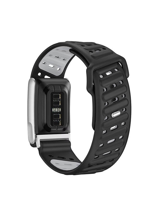 O Ozone Silicone Sport Replacement Band For WHOOP 5.0, One, Peak, and Life Fitness Tracker – Breathable, Durable & Comfortable | Not for Whoop Gen 4- Black - Image 3
