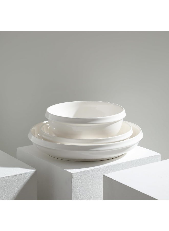 Stone Lain طقم أدوات المائدة من ستون لاين فيرسو 12 قطعة بورسلين أبيض - Image 2