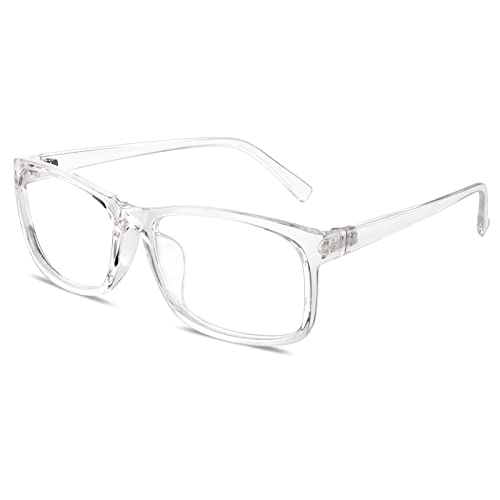 GQUEEN Fake Clear Lens Glasses Non Prescription Glasses Eyeglasses Rectangular Transparent Frame - Image 1