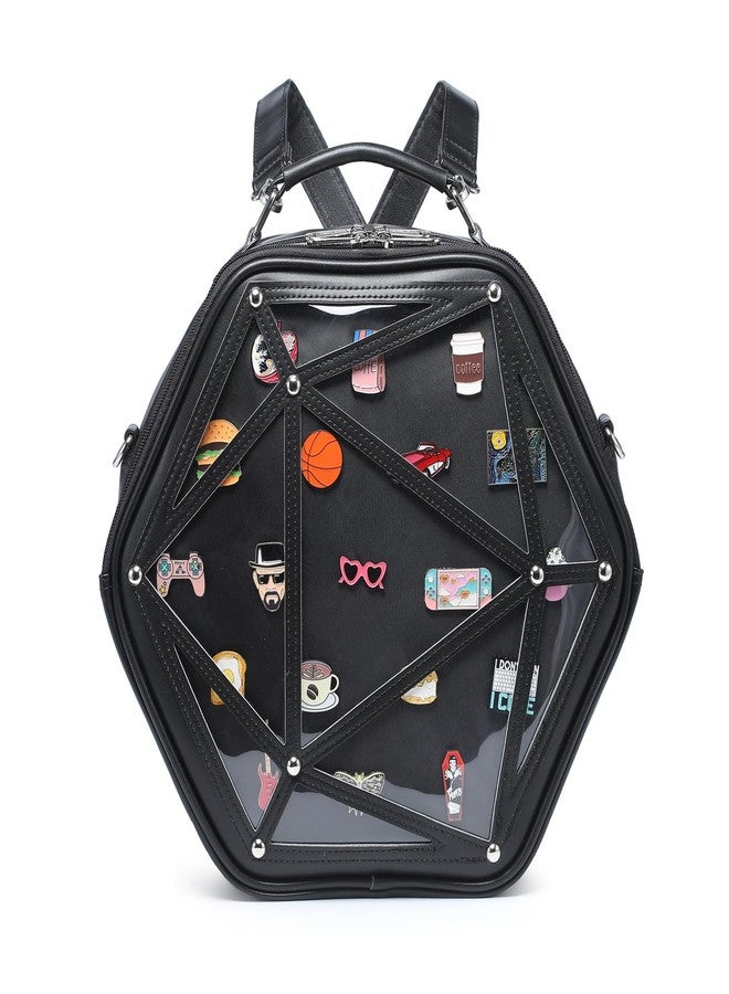 CHERRY SAUCE Star Ita Bag PU Crossbody Shoulder Bag Backpack Multi-Purpose Pins Display - Image 1