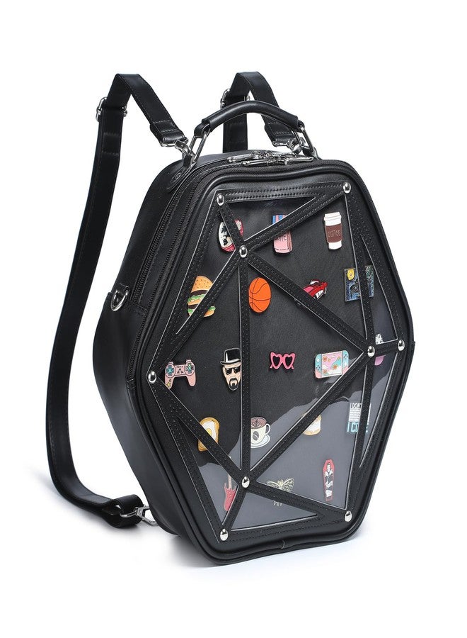 CHERRY SAUCE Star Ita Bag PU Crossbody Shoulder Bag Backpack Multi-Purpose Pins Display - Image 2