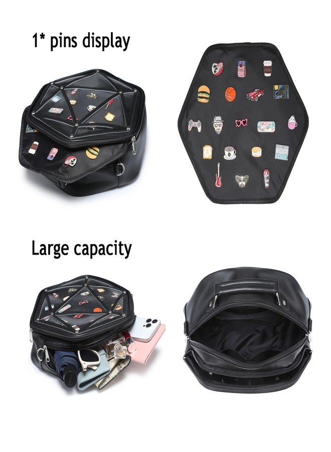 CHERRY SAUCE Star Ita Bag PU Crossbody Shoulder Bag Backpack Multi-Purpose Pins Display - Image 5