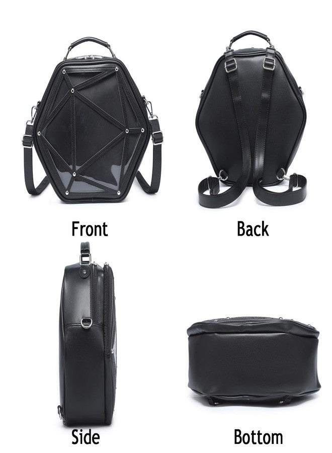 CHERRY SAUCE Star Ita Bag PU Crossbody Shoulder Bag Backpack Multi-Purpose Pins Display - Image 4
