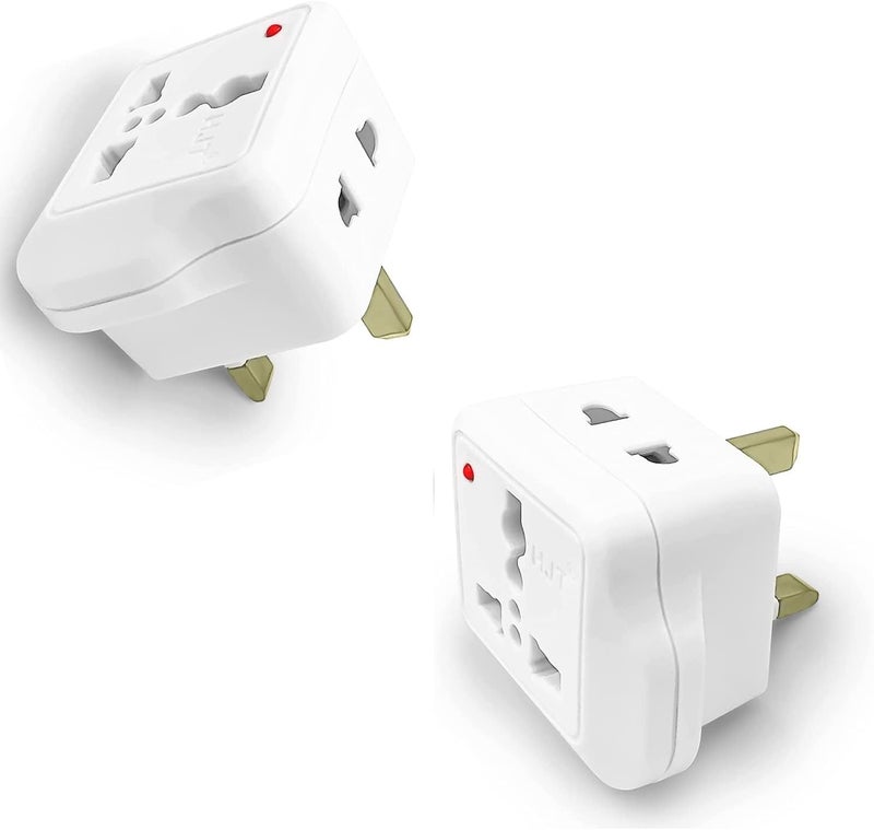 Universal Power Adapter, Travel Adaptor for KSA/UAE/UK/HK, AC Power Plug for US/AU/JP/CN, 3 Pin plug adapter (PACK OF 2) - Image 1