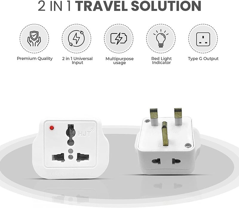 Universal Power Adapter, Travel Adaptor for KSA/UAE/UK/HK, AC Power Plug for US/AU/JP/CN, 3 Pin plug adapter (PACK OF 2) - Image 4