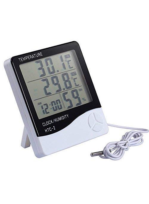 Rexmon - Rexmon LCD Digital Temperature Big Display Humidity Meter with Clock Calendar - Image 1