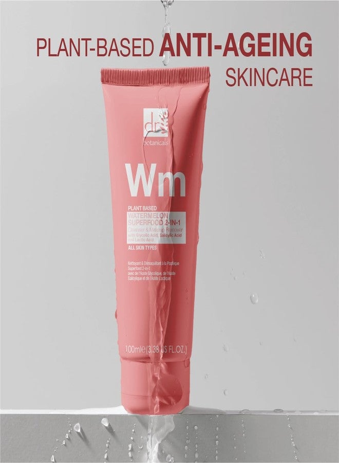 Dr Botanicals Watermelon Cleanser & Makeup Remover 100ml | Targets Blemishes and Skin Texture - Infused with Watermelon Seed Oil, Salicylic Acid, Glycolic Acid, Lactic Acid, and Gluconolactone - Image 4