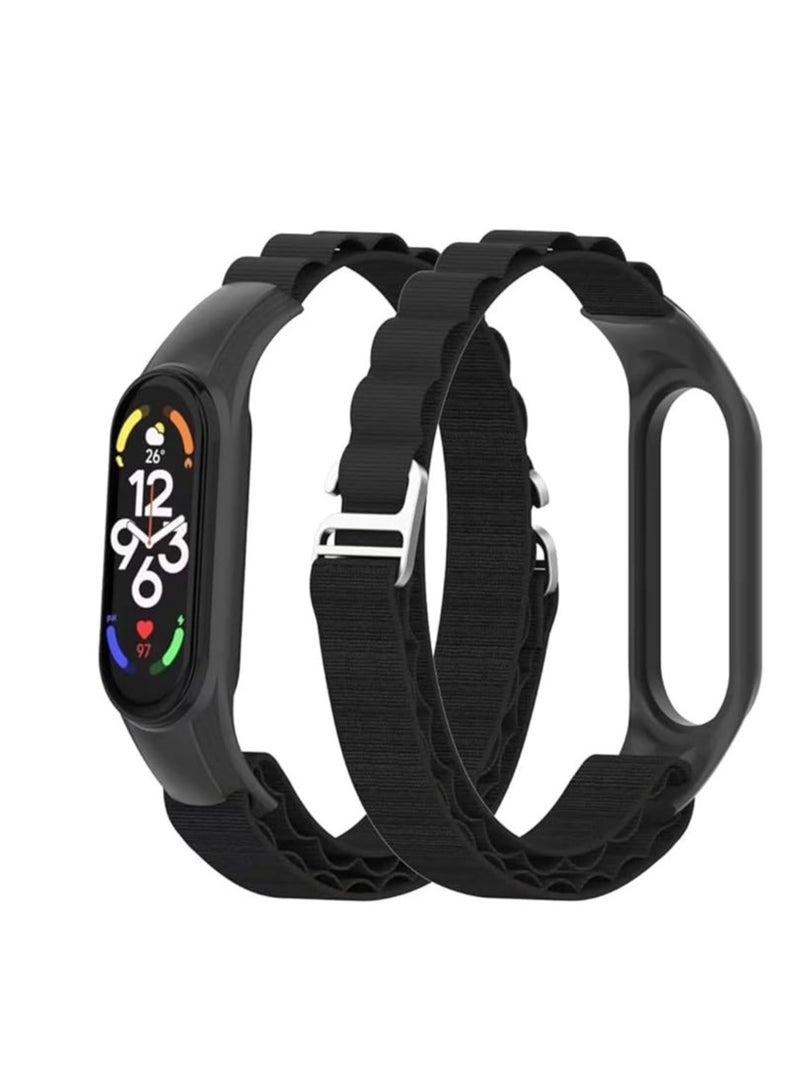 Next Store Braided Watch Band Compatible with Xiaomi Mi band 8/9, Stretchy Nylon Strap, Stylish and Comfortable Design, Perfect for Sports and Daily Use. - Image 1