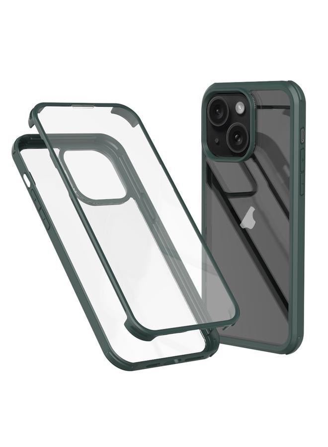 S-TOP Case For iPhone 15 Double-sided Plastic Glass Phone Protective Case - Image 1
