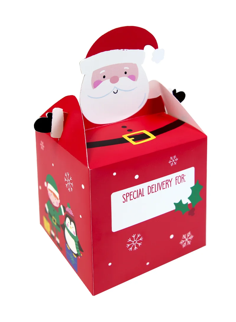 EuroWrap Christmas Santa Treat Box - 4 Pack