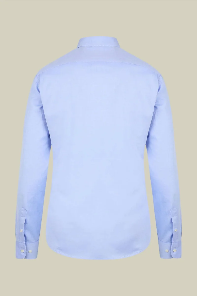 Doppelganger Blue Men's 100% Cotton French collar classic shirt twill construction - DK Sky for Men | Best Price UAE