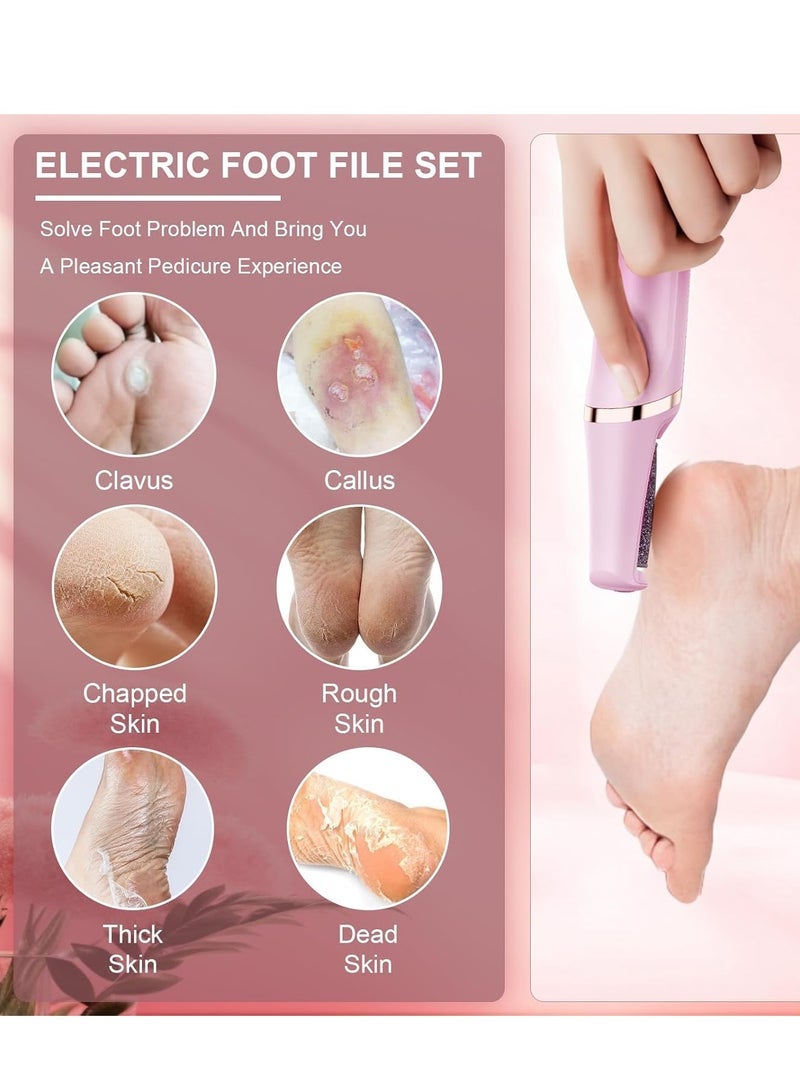 general Callus Remover for Feet Rechargeable, Smooth Pedicure Wand Electric Foot File, Professional Pedicure Tools Kits Foot Scrubber for Smoother Feet Ideal Gift, Pedicure Kit Feet Care for Dead Dry Skin - Image 4