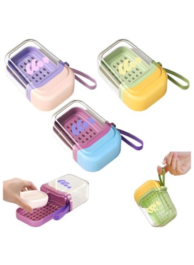 Bukela Dopamine Portable Travel Mini Soap Box, Travel Soap Holder with Draining Layer, Travels Size Toiletry, Portable Soap Container for One Regular Bar Soaps Perfectly (3 pcs) - Image 1